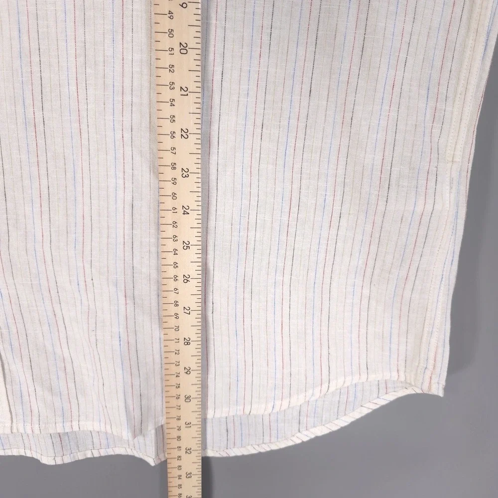 LEVIS New Men's‎ Shirt Standard XXL Sunset Striped LINEN Blend Ivory 86624-0065